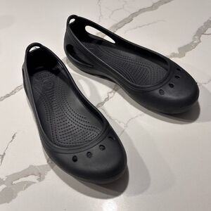 CROCS | Women’s Black Mary Jane Shoes Summer Flats Sandals 8